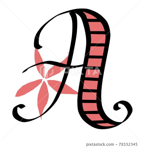 Flower alphabet A of design letters Flower alphabet A of design letters 78332345