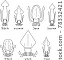 Various squid icons 78332421