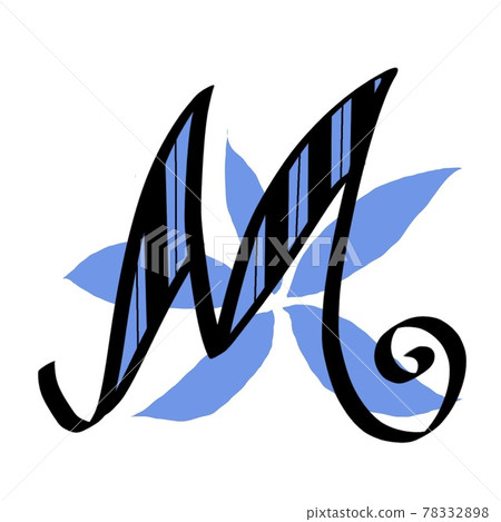 花字母 M 設計字母 78332898