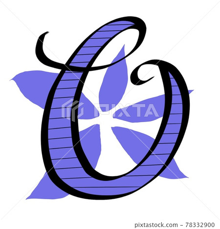 設計字母花字母 O 78332900