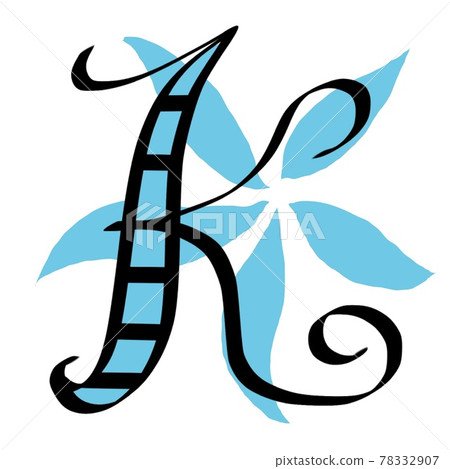 花字母 K 設計字母 花字母 K 設計字母 78332907
