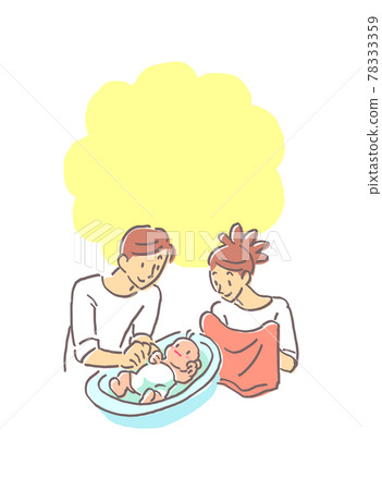 夫妻和嬰兒 78333359