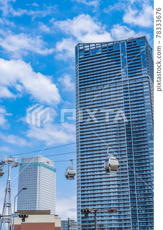 橫濱北中通再開發區和橫濱空中客艙的城市景觀 78333676