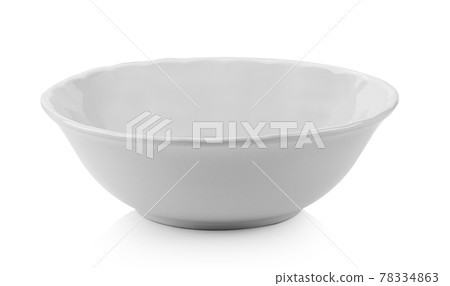 empty ceramic bowl isolated on white background empty ceramic bowl isolated on white background 78334863