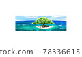 A large tree full of vitality that grows on an isolated island floating in the sea Monkey pot / youtube banner (smartphone size) 78336615