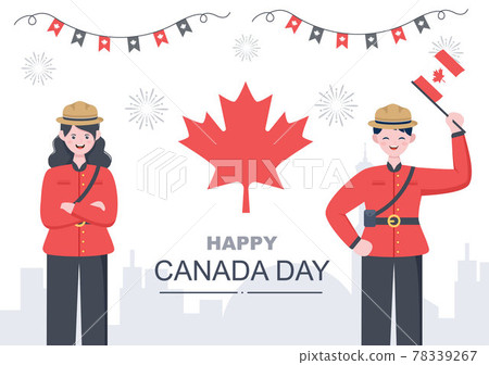 Happy Canada Day Celebration in 1st July Vector Illustration. Suitable For Greeting Card, Poster and Background Happy Canada Day Celebration in 1st July Vector Illustration. Suitable For Greeting Card, Poster and Background 78339267