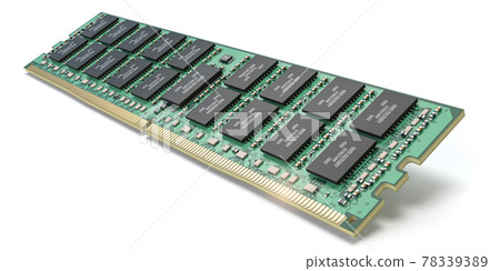 DDR ram computer memory module isolated on white. 78339389