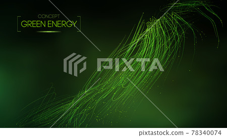 Green energy concept. Vector green technology background. Futuristic vector illustration. Green energy concept. Vector green technology background. Futuristic vector illustration. 78340074