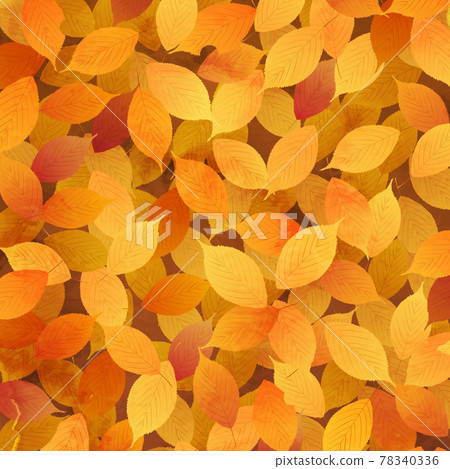 Watercolor-style vector illustration of fallen leaves with fallen leaves piled up Background (carpet) 78340336
