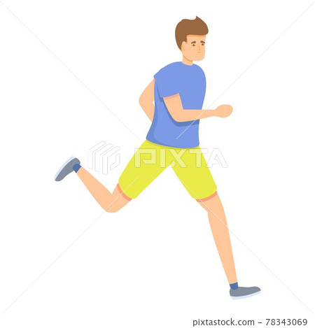 Student evacuation icon, cartoon style Student evacuation icon, cartoon style 78343069
