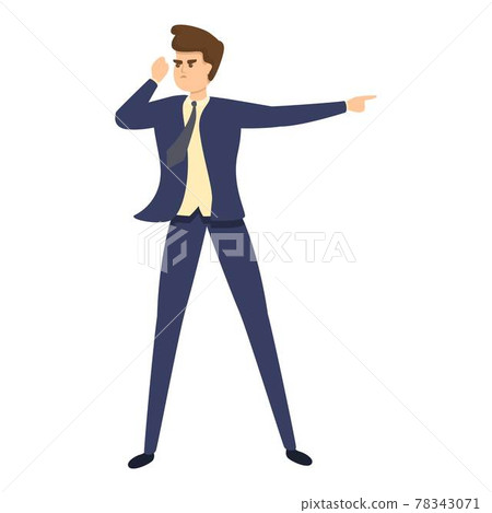 Call help evacuation icon, cartoon style 78343071