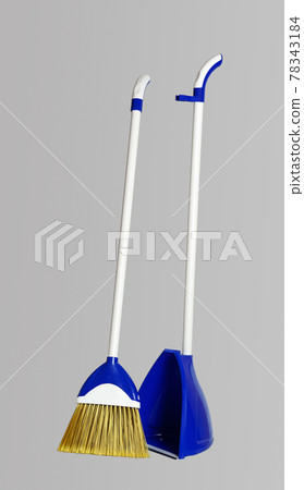Broom with dustpan. 78343184