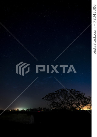 Rural scenery and starry sky 2 Rural scenery and starry sky 2 78343306