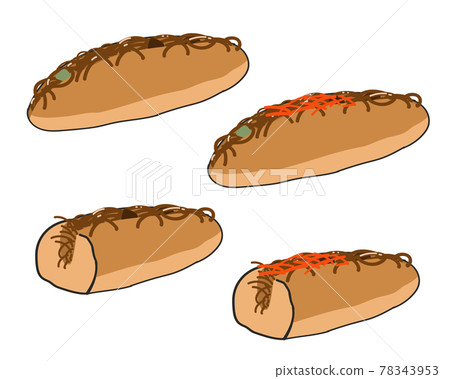 Yakisoba bread 78343953