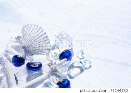 Sand and ice and summer concept image Sand and ice and summer concept image 78344380