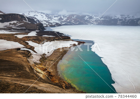 Oskjuvatn lake Askja volcano crater Highlands of Iceland Scandinavia Oskjuvatn lake Askja volcano crater Highlands of Iceland Scandinavia 78344460