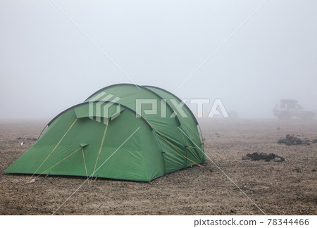 Camping tent at Dreki campsite near Askja caldera in Highlands of Iceland Scandinavia 78344466