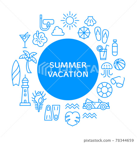 夏天圖標集 78344659