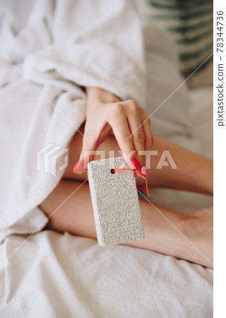 Pumice stone for feet in the bathroom 78344736