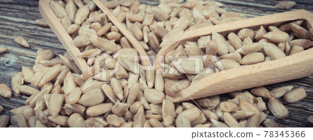 Sunflower seeds containing vitamins and minerals. Healthy nutritious eating Sunflower seeds containing vitamins and minerals. Healthy nutritious eating 78345366