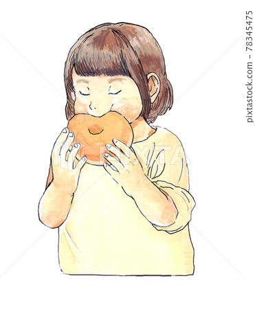吃甜甜圈的女孩 吃甜甜圈的女孩 78345475