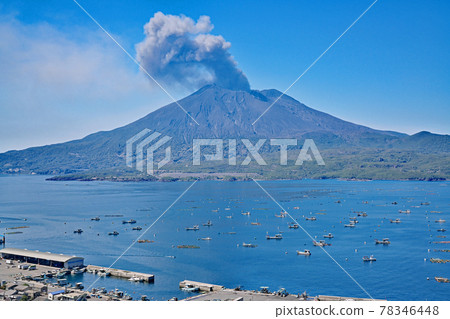 【協和天文台的櫻島】鹿兒島縣垂水市海瀉市 【協和天文台的櫻島】鹿兒島縣垂水市海瀉市 78346448