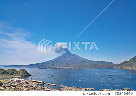 【協和天文台的櫻島】鹿兒島縣垂水市海瀉市 【協和天文台的櫻島】鹿兒島縣垂水市海瀉市 78346449