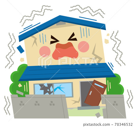 住宅災害、地震、倒塌 78346532