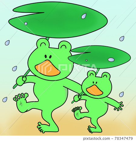 作品名稱:撐著哈斯傘快樂行走的青蛙父母與孩子 作品名稱:撐著哈斯傘快樂行走的青蛙父母與孩子 78347479