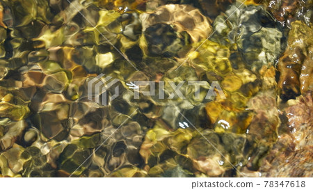 I can see a stone in the clear stream. I can see a stone in the clear stream. 78347618
