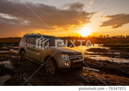 Mitsubishi Pajero/Montero stuck in mud 78347853