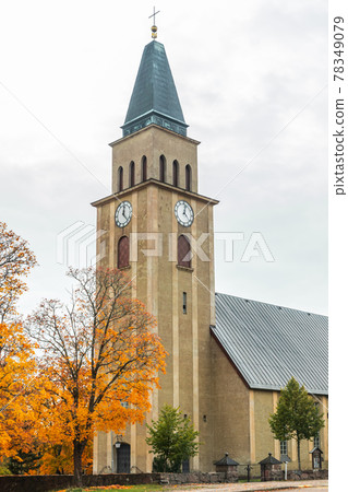 Kuusankoski church at beautiful autumn day, Finland. Kuusankoski church at beautiful autumn day, Finland. 78349079
