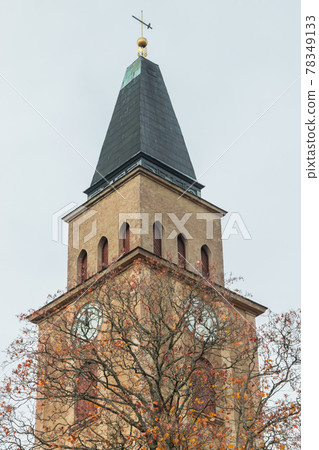 Kuusankoski church at beautiful autumn day, Finland. Kuusankoski church at beautiful autumn day, Finland. 78349133