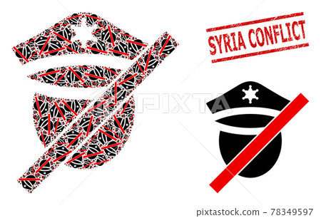 Closed Police Composition of Closed Police Icons and Grunge Syria Conflict Stamp Closed Police Composition of Closed Police Icons and Grunge Syria Conflict Stamp 78349597