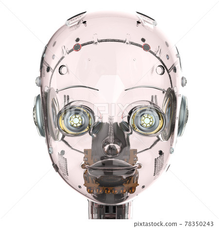 Glassy robot isolated Glassy robot isolated 78350243