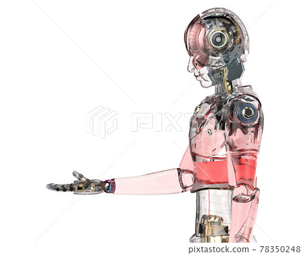 Glassy robot isolated Glassy robot isolated 78350248