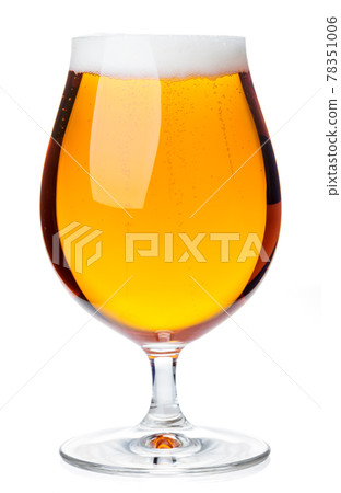 Tulip glass of pilsener beer isolated Tulip glass of pilsener beer isolated 78351006