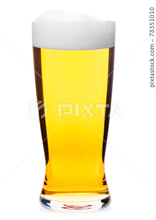 Tall glass of pilsner beer isolated Tall glass of pilsner beer isolated 78351010