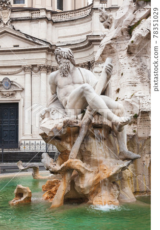 Fontana dei Quattro Fiumi at Piazza Navona in Rome Italy 78351029