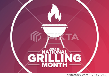 July is National Grilling Month. Holiday concept. Template for background, banner, card, poster with 78351762
