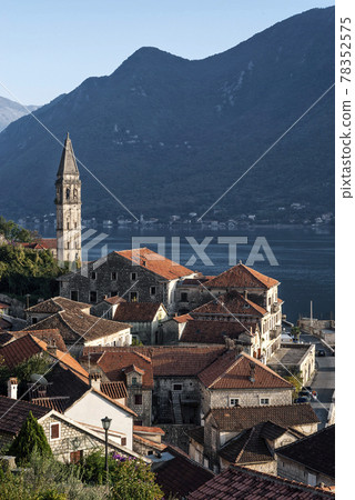perast traditional balkan village mountain landscape near kotor in montenegro perast traditional balkan village mountain landscape near kotor in montenegro 78352575