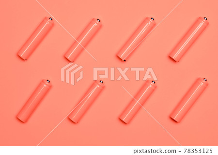 Living coral trendy color alkaline batteries pattern Living coral trendy color alkaline batteries pattern 78353125
