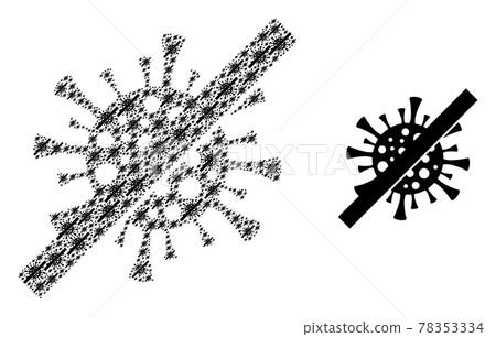 No Contagious Virus Collage of No Contagious... - Stock Illustration ...