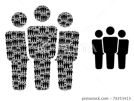 People Composition of People Items and Source Icon - Stock Illustration ...