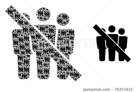 No People Mosaic of No People Icons and Original Icon 78353432
