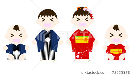 Child in a crying kimono 78355578