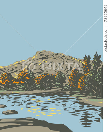 Barker Dam Within the Wonderland of Rocks in Joshua Tree National Park Located in California WPA Poster Art Barker Dam Within the Wonderland of Rocks in Joshua Tree National Park Located in California WPA Poster Art 78355642