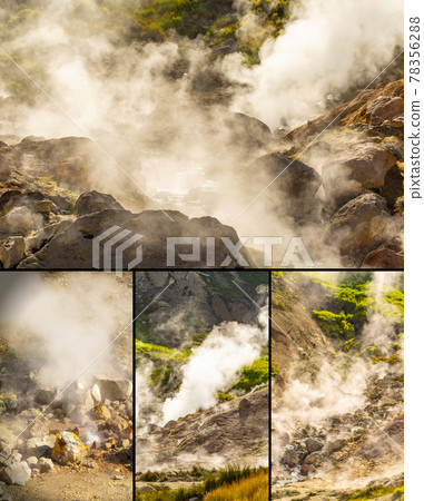 The small geyser on Vilyuchinsky volcano small valley of geysers on the Kamchatka Peninsula 78356288