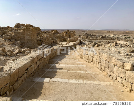 Ruins of the ancient Nabatean settlement of Shivta Ruins of the ancient Nabatean settlement of Shivta 78356338