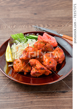Indian food chicken tikka, chicken tikka 78357371